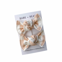 Blush + Cream Checkered Mini Knots