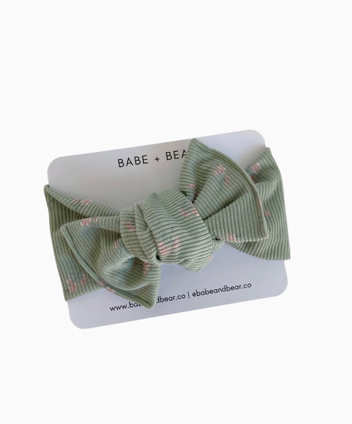 Sage Floral Ribbed