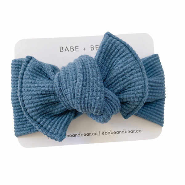 Dusty Blue Waffle Knit